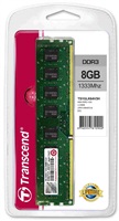 Transcend - DDR3 - 8 GB - DIMM 240 pinů - 1333 MHz / PC3-10600 - CL9 - 1.5 V - bez vyrovnávací pamě TS1GLK64V3H