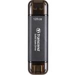 Transcend ESD310C 128GB, External SSD, USB 10Gbps Type C/A, 1050MB/R, 700MB/W, černý TS128GESD310C