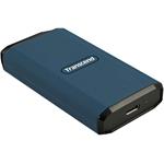 Transcend ESD410C 2TB, USB 20Gbps Type C, Externí odolný SSD disk (3D NAND flash), 2000MB/R, 2000MB/W, modrý TS2TESD410C