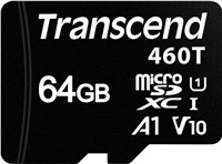 TRANSCEND Industrial Micro SDXC 460T 64GB, Class 10 UHS-I U1 A1, 3D TLC BiCS5 TS64GUSD460T-VS1