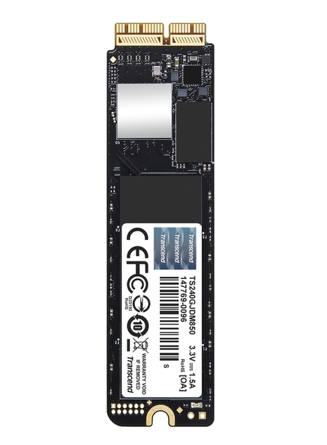 Transcend JetDrive 850 - SSD - 240 GB - interní - NVMe - PCI Express 3.0 x4 (NVMe) TS240GJDM850