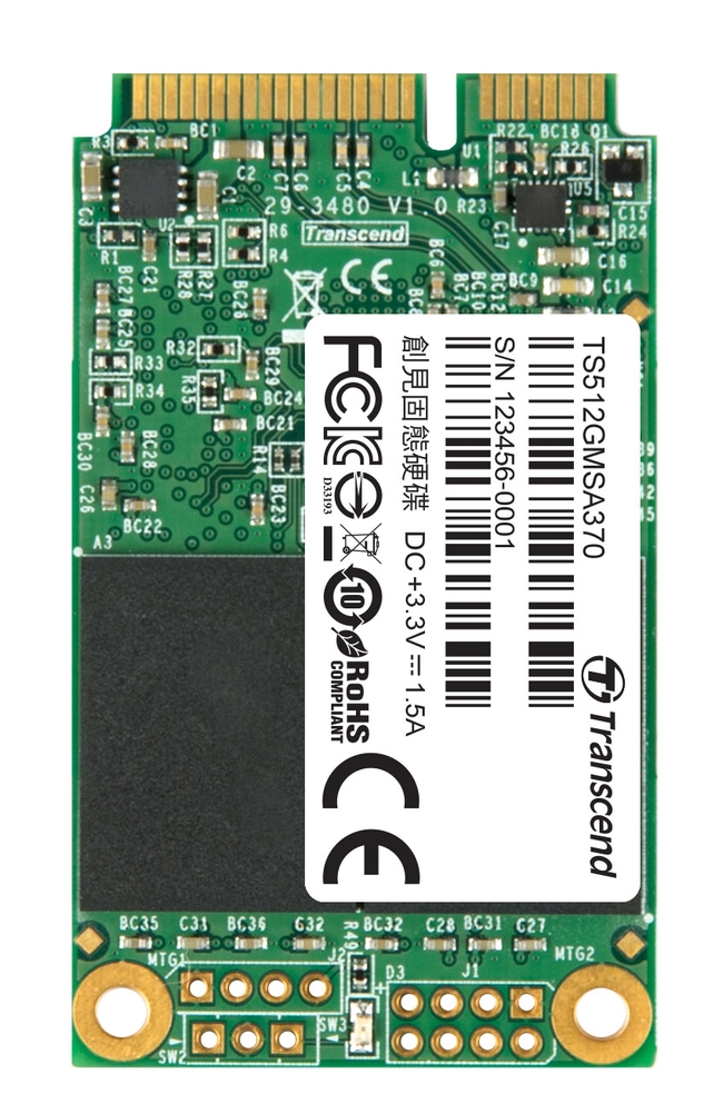 TRANSCEND MSA370 512GB SSD disk mSATA, SATA III (MLC) TS512GMSA370