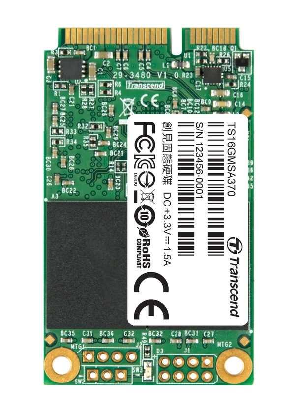 Transcend MSA370 - SSD - 16 GB - interní - mSATA - SATA 6Gb/s TS16GMSA370