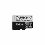 Transcend pamäťová karta 64GB micro SDXC UHS-I U3 A2 (100/85MB/s) + SD adaptér TS64GUSD330S