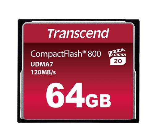 Transcend - Pamě?ová karta flash - 64 GB - 800x - CompactFlash TS64GCF800