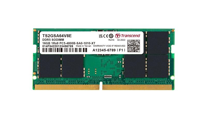 Transcend paměť 16GB SODIMM DDR5 5600 1Rx8 (2Gx8)x8 CL46 1.1V TS2GSA64V6E
