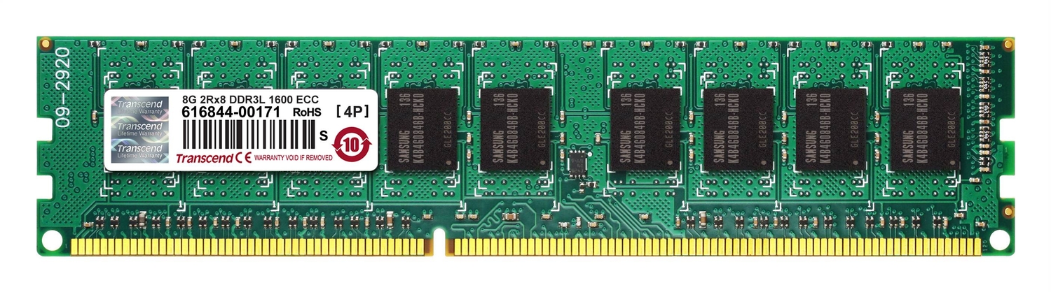 Transcend paměť 8GB DDR3L-1600 ECC-DIMM 2Rx8 CL11 TS1GLK72W6H