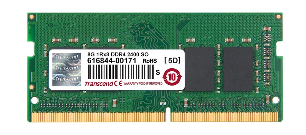 Transcend paměť 8GB SODIMM DDR4 2400 1Rx8 CL17 TS1GSH64V4B