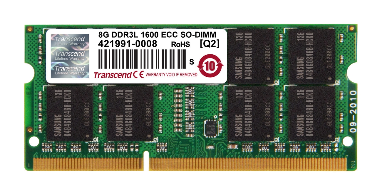 Transcend paměť SODIMM DDR3 8GB 1600MHz, 2Rx8, CL11 TS1GSK72W6H