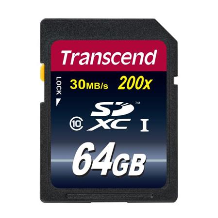Transcend Premium - Pamě?ová karta flash - 64 GB - Class 10 - SDXC TS64GSDXC10