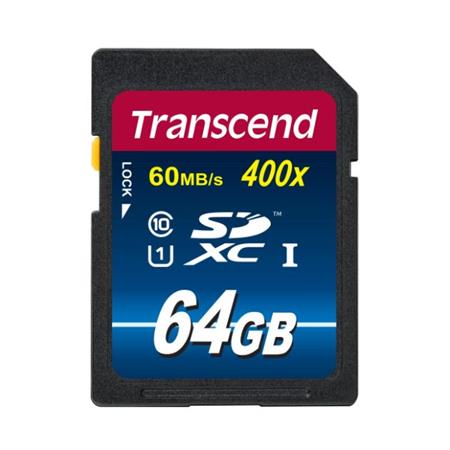Transcend Premium - Pamě?ová karta flash - 64 GB - UHS Class 1 / Class10 - 300x - SDXC UHS-I TS64GSDU1