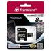 Transcend Premium - Pamě?ová karta flash (adaptér microSDHC - SD zahrnuto) - 8 GB - Class 10 - 133x TS8GUSDHC10