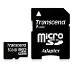 Transcend Premium - Pamě?ová karta flash (adaptér microSDHC - SD zahrnuto) - 8 GB - Class 10 - 133x TS8GUSDHC10