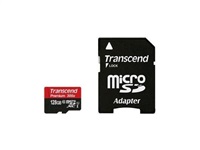 Transcend Premium - Pamě?ová karta flash (adaptér microSDXC na SD zahrnuto) - 128 GB - UHS Class 1 TS128GUSDU1