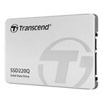 TRANSCEND SSD220Q 1TB SSD disk 2.5'' SATA III 6Gb/s, QLC, Aluminium casing, 550MB/s R, 500MB/s W, stříbrný TS1TSSD220Q