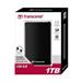 Transcend StoreJet 25A3 - Pevný disk - 1 TB - externí (přenosný) - 2.5" - USB 3.0 - černá TS1TSJ25A3K