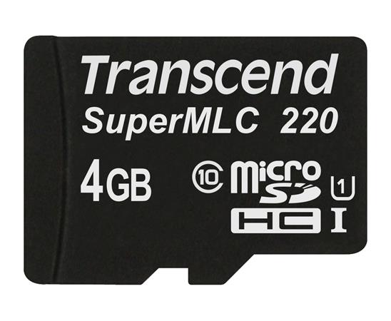 Transcend SuperMLC SDHC karta 4GB UHS-I (čtení/zápis: 85/65MB/s) TS4GUSD220I