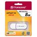 TRANSCEND USB Flash Disk JetFlash®330, 8GB, USB 2.0, White/Purple (R/W 13/4 MB/s) TS8GJF330
