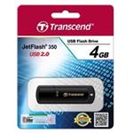 TRANSCEND USB Flash Disk JetFlash®350, 4GB, USB 2.0, Black (R/W 13/4 MB/s) TS4GJF350