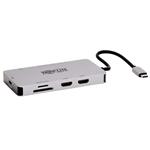 Tripplite Dokovací stanice USB-C,2x displej,4K60HzHDMI,USB 3.2 G1,USB-A,GbE,paměť.karta,100W PD,šedá U442-DOCK8G-GG