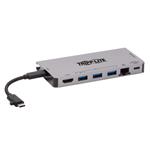 Tripplite Dokovací stanice USB-C/HDMI,USB 3.2Gen 1,USB-A, GbE,paměť. karta,100W nabíjení odpoj.kabel U442-DOCK5D-GY