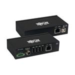 Tripplite Extender, 4-port USB 2.0 přes Cat6, ESD ochrana, PoC, průmyslový, možnost montáže, 100mm B203-104-IND-ER