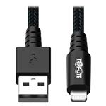 Tripplite Kabel USB-A / Lightning Synchronizace/Nabíjení, UHMWPE, Aramid Fibers, MFi Cert, 0.31m M100-001-GY-MAX