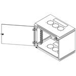 Triton 19' rozvaděč jednodílný 15U/600mm vylamovací otvor pro ventilátor RAL7035 RBA-15-AS6-CAX-A6