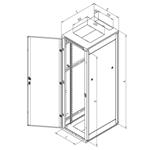 TRITON 19" stojanový rozvádzač RMA 37U 600 x 600 mm RMA-37-A66-CAY-N1