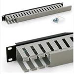 Triton - Panel pro správu kabelů v regálu (horizontální) - RAL 7035 - 1U - 19" RAC-VP-X02-A1