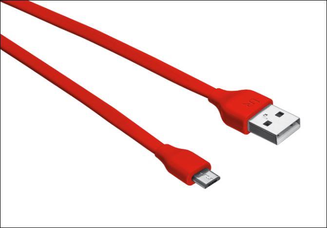 TRUST Flat Micro-USB Cable 1m - red 20137