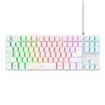 TRUST Klávesnice GXT 833 Thado, Membránová, USB, RGB, bílá 25894
