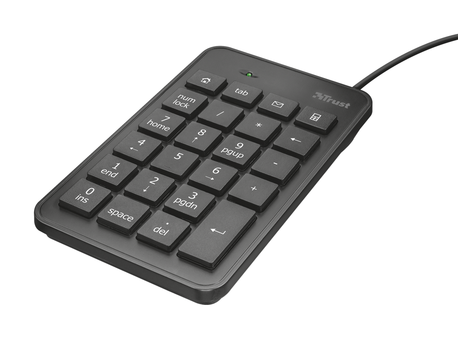 TRUST XALAS Numerický blok, USB, černý 22221