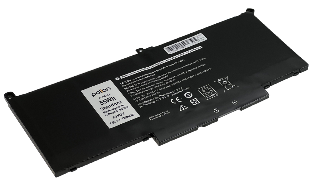 TRX Baterie Polion F3YGT pro notebooky DELL 451-BBYE Latitude 7280 7290 7380 7390 7480 7490 - 7200mAh 55Wh/ TRX-PLNB434