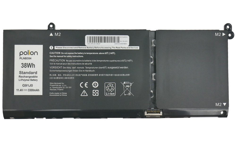 TRX Baterie Polion G91J0 pro notebooky DELL 451-BCUG Latitude 3320 3420 Inspiron 15 3511 - 3300mAh 38Wh/ neo TRX-PLNB354
