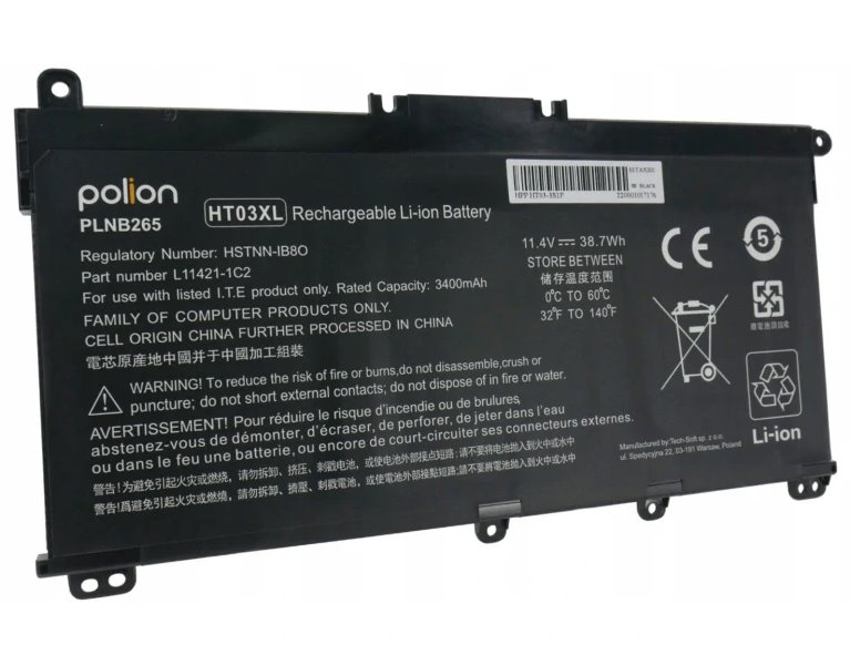 TRX baterie Polion HT03XL/ 11.4V/ 3400 mAh/ Li-Pol/ HSTNN-LB8M L11421-545 pro HP 240 G7 245 G7 250 G7 255/ TRX-PL-HT03XL