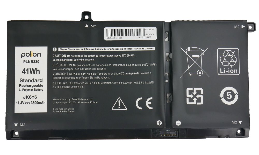TRX Baterie Polion JK6Y6 pro notebooky DELL 451-BCPT Latitude 3410 Inspiron 5300 3600mAh 41Wh/ neoriginální TRX-PLNB330