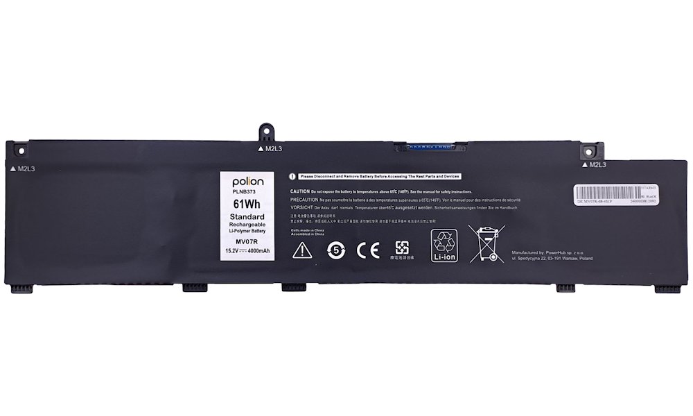 TRX Baterie Polion MV07R pro notebooky DELL G3 15 3700 3790 G5 15 5500 5505 - Li-Pol 4000mAh 61Wh/ neoriginá TRX-PLNB373