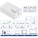 TRX USB Nabíječka AK-CH-25 USB-A + 3x USB-C PD 5-28V / max. 5A 140W Quick Charge 3.0 GaN TRX-AK-CH-25