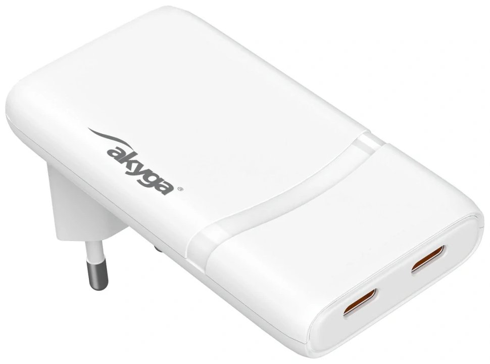 TRX USB Nabíječka USB AK-CH-32 2x USB-C PD 5-20V / max. 3.25A 65W Quick Charge 4+ GaN TRX-AK-CH-32