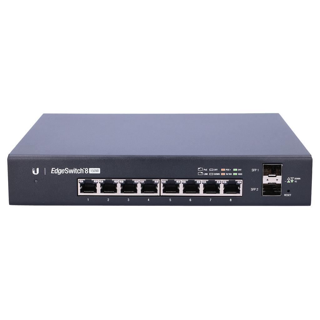 Ubiquiti EdgeSwitch 8 - Přepínač - L3 - řízený - 8 x 10/100/1000 (PoE+) + 2 x gigabitů SFP - Lze mo ES-8-150W
