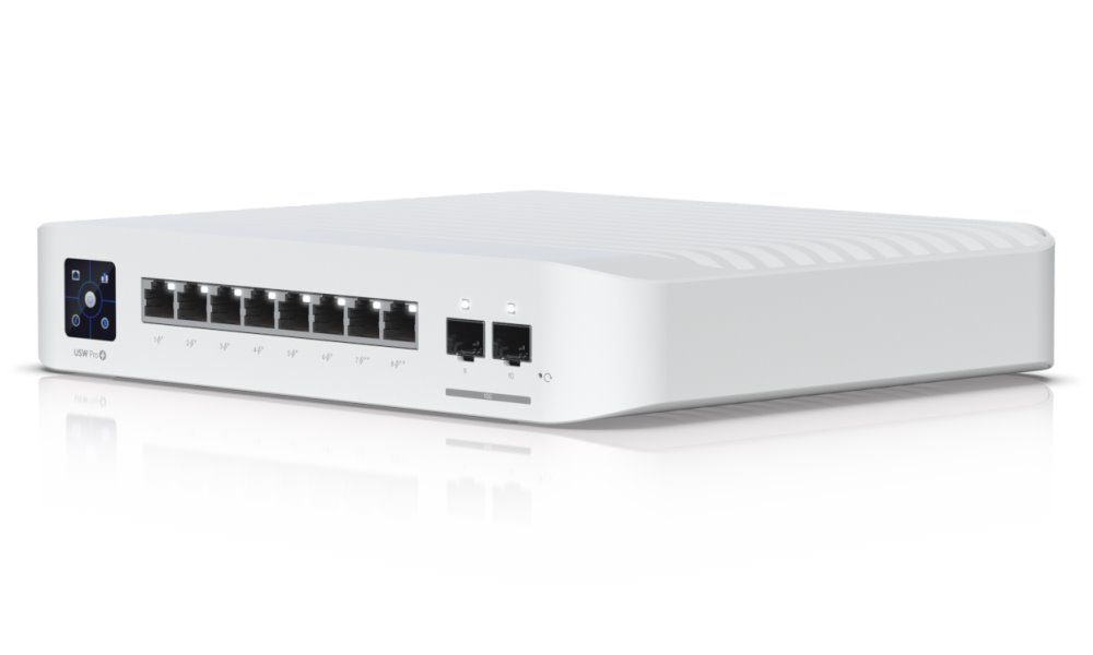 Ubiquiti UniFi Switch Professional 8 PoE - 8x Gbit RJ45, 2x SFP+, 6x 802.3af/at, 2x 802.3bt (PoE budget USW-Pro-8-PoE-EU