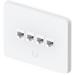 Ubiquiti Universal Paintable 4-Port Keystone Wall Plate Horizontal UACC-WP-Keystone-H-4P