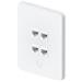 Ubiquiti Universal Paintable 4-Port Keystone Wall Plate Vertical UACC-WP-Keystone-V-4P