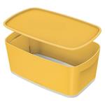 Úložný box s víkem Leitz MyBox Cosy, velikost S, teplá žlutá 52634019