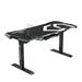 ULTRADESK Herný stôl FORCE - biely, 166x70 cm, 76.5 cm, s XXL podložkou pod myš, držiak slúchadiel UDESK-FO-BW