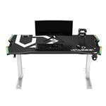 ULTRADESK Herný stôl FORCE SNOW - biely, 166x70 cm, 76.5 cm, s XXL podložkou pod myš, držiak slúcha UDESK-FO-WW