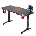 ULTRADESK Herný stôl FRAG - RED, 140x66 cm, 76 cm, s XXL podložkou pod myš, s ultradesk BEAM, držia UDESK-FG-RD