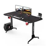 ULTRADESK Herný stôl GRAND BLACK, 160x70 cm, 70-80 cm, 3 úrovne výšky, s XXL podložkou pod myš, drž UDESK-GD-BA