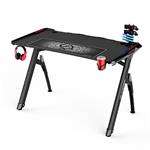 ULTRADESK Herný stôl INVADER - BLACK, 120x64 cm, 75 cm, podsvietený, s XL podložkou pod myš, držiak UDESK-IN-BB
